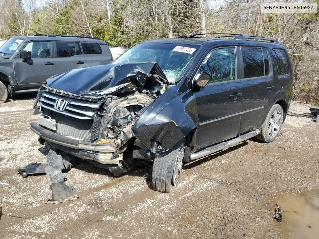 2012 Honda Pilot Touring VIN: 5FNYF4H95CB505937 Lot: 51605495