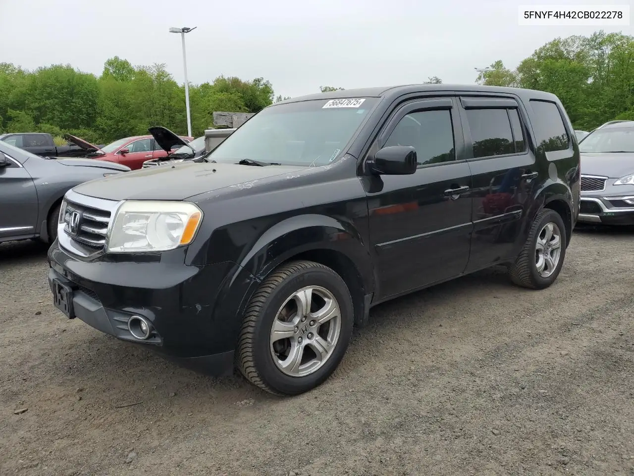 2012 Honda Pilot Ex VIN: 5FNYF4H42CB022278 Lot: 56847675