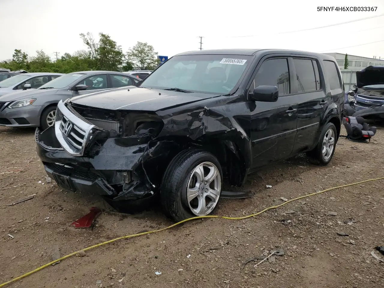 2012 Honda Pilot Exl VIN: 5FNYF4H6XCB033367 Lot: 58855765