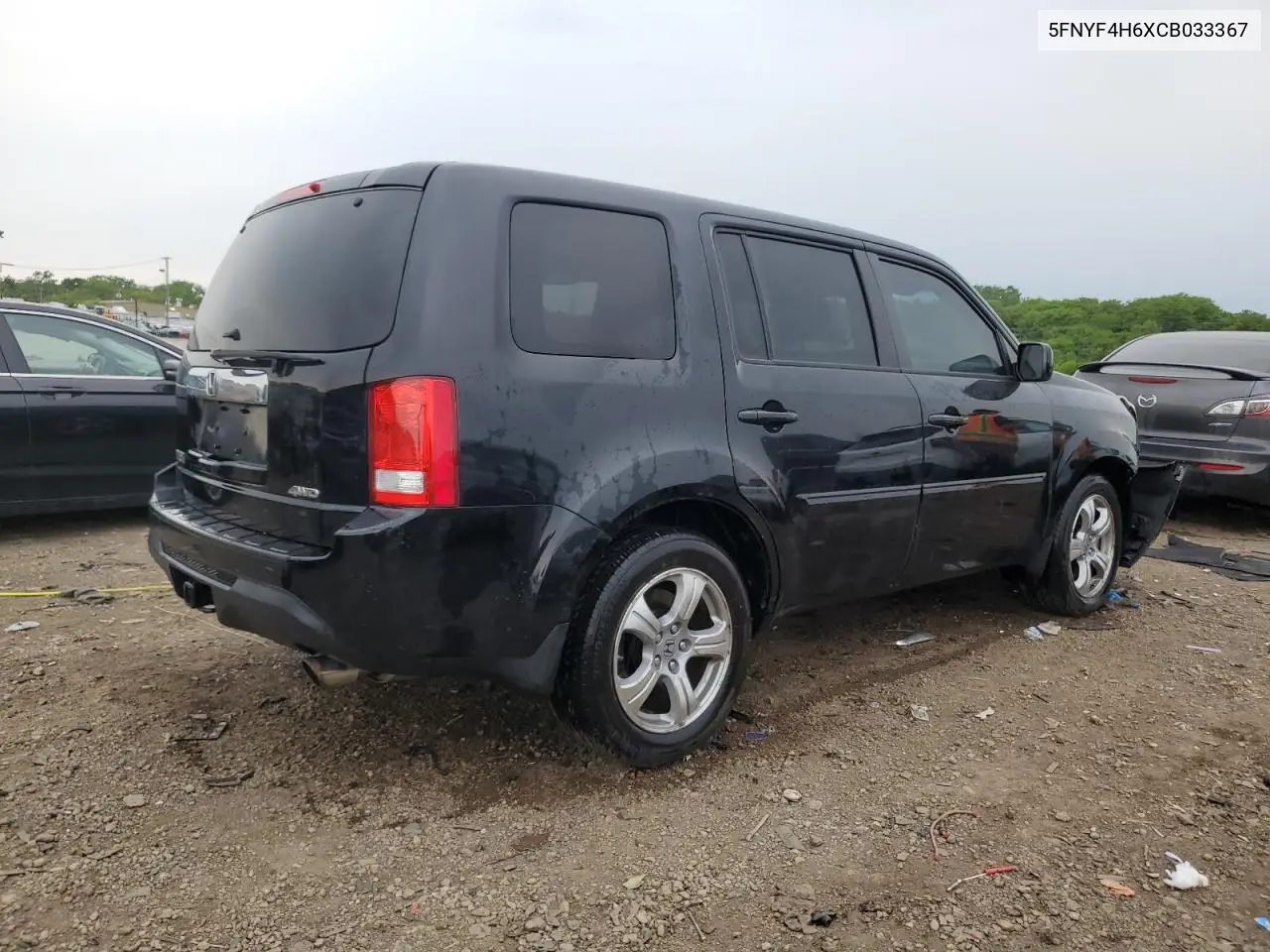 2012 Honda Pilot Exl VIN: 5FNYF4H6XCB033367 Lot: 58855765