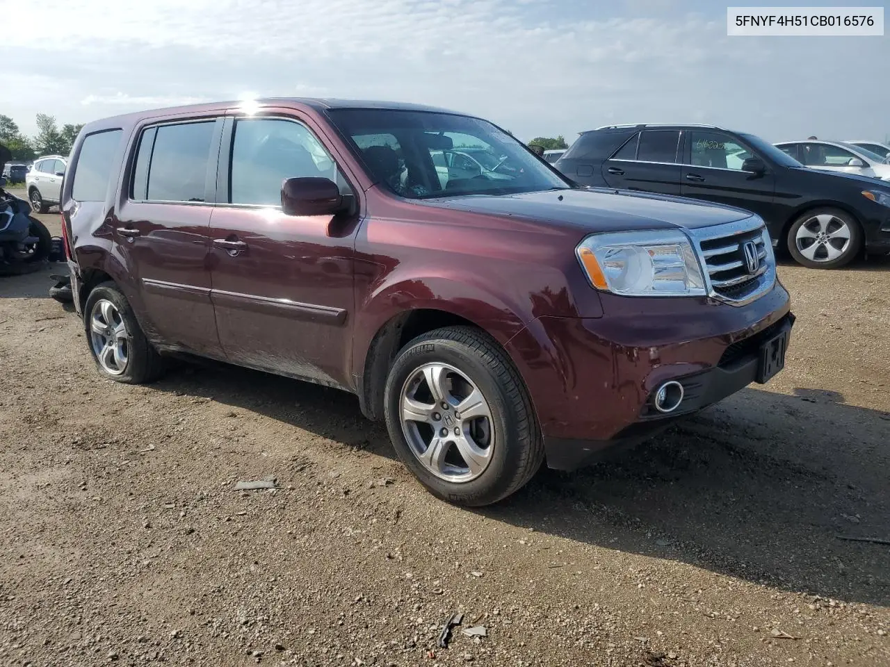 2012 Honda Pilot Exl VIN: 5FNYF4H51CB016576 Lot: 61473835