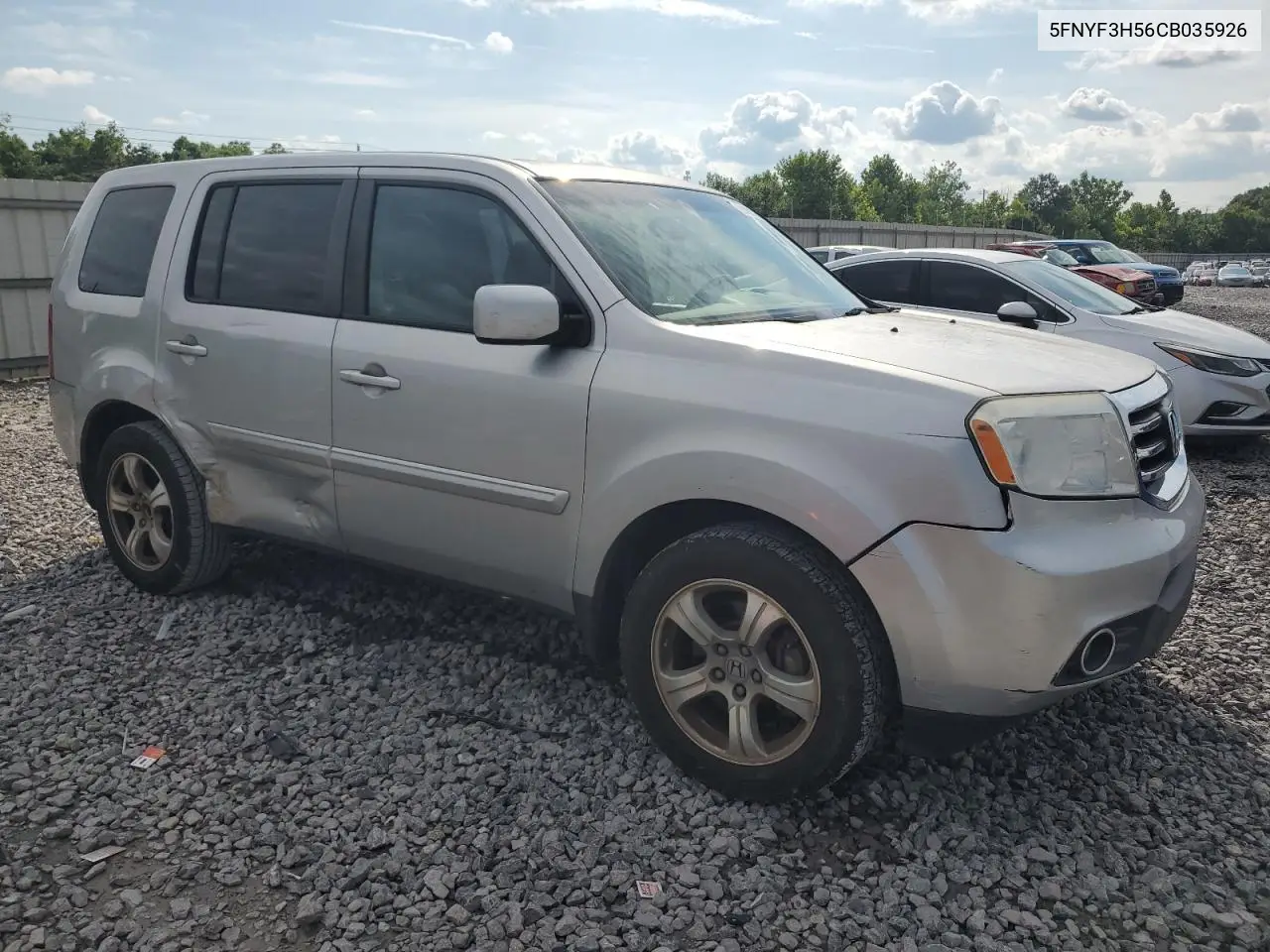 2012 Honda Pilot Exl VIN: 5FNYF3H56CB035926 Lot: 62183115