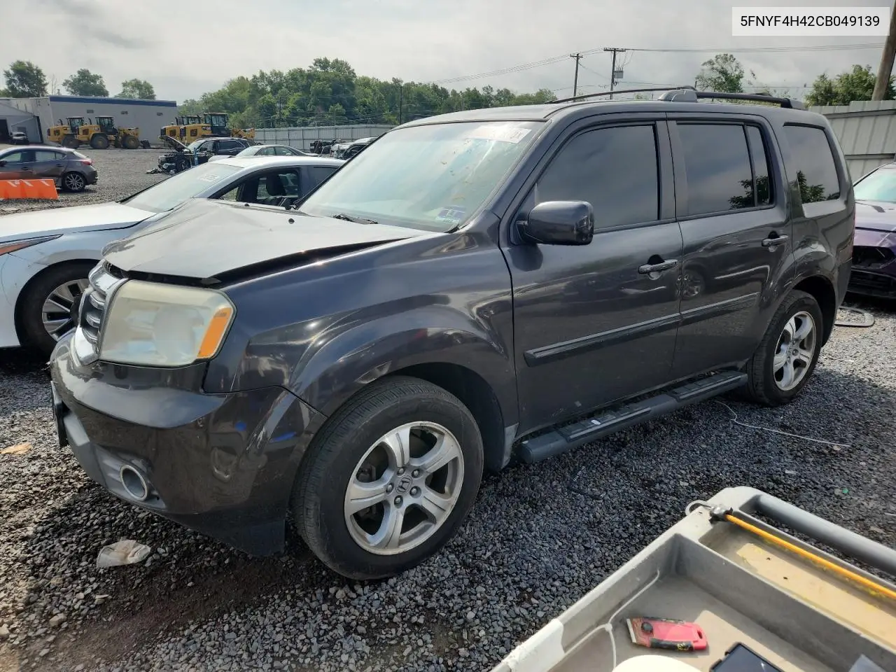 2012 Honda Pilot Ex VIN: 5FNYF4H42CB049139 Lot: 62326105