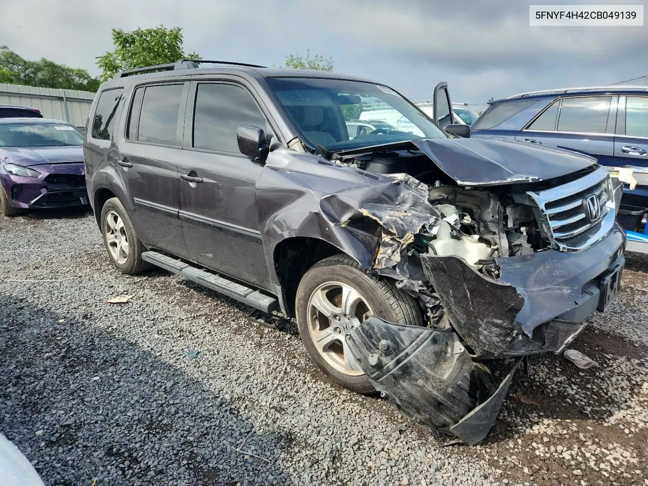 2012 Honda Pilot Ex VIN: 5FNYF4H42CB049139 Lot: 62326105