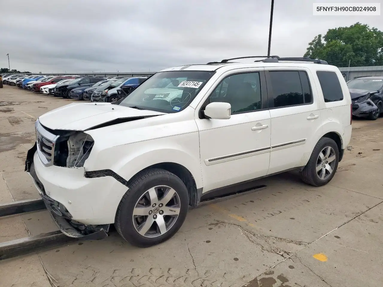 2012 Honda Pilot Touring VIN: 5FNYF3H90CB024908 Lot: 62417145