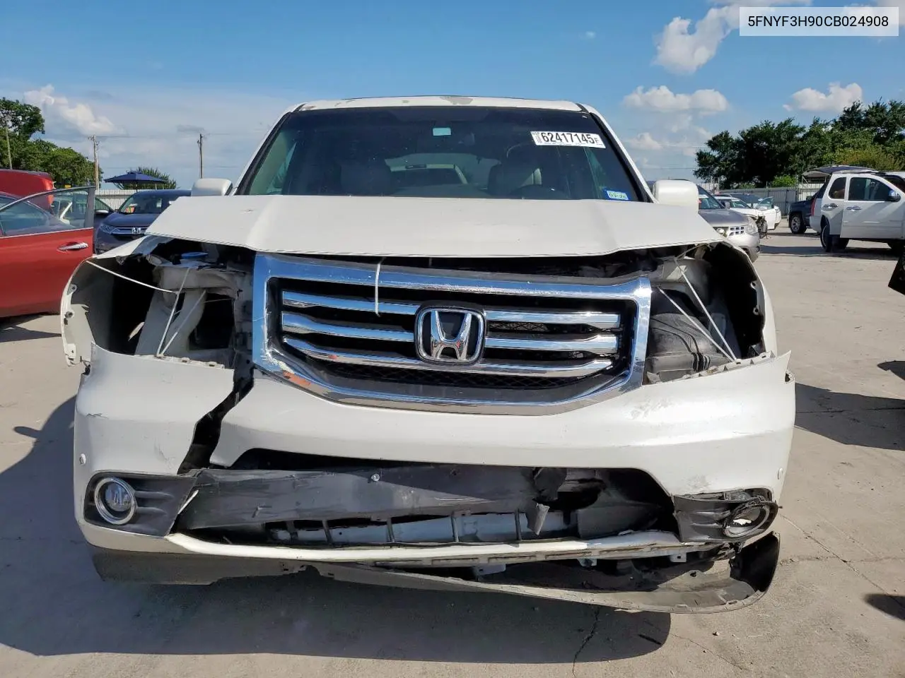 2012 Honda Pilot Touring VIN: 5FNYF3H90CB024908 Lot: 62417145