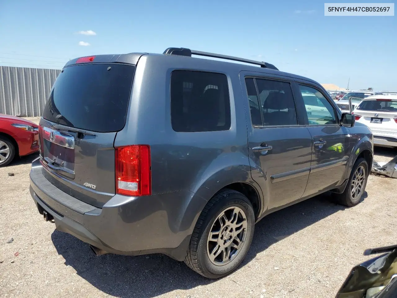 2012 Honda Pilot Ex VIN: 5FNYF4H47CB052697 Lot: 62463825