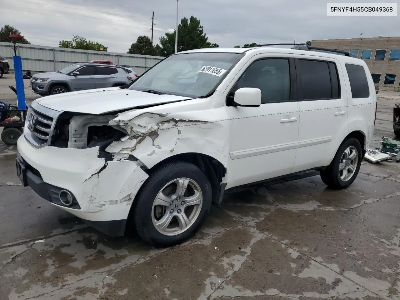 2012 Honda Pilot Exl VIN: 5FNYF4H55CB049368 Lot: 63011655