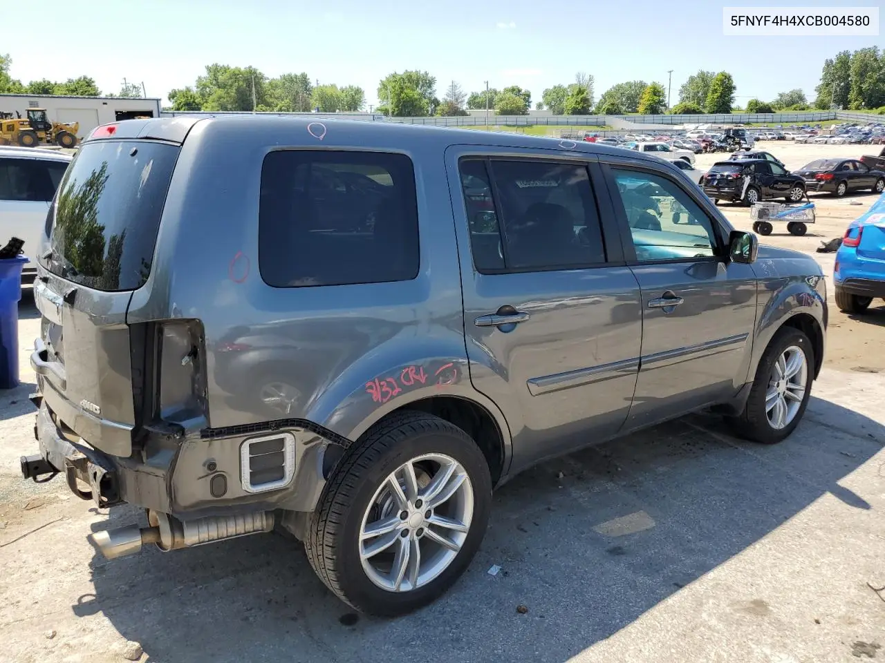 2012 Honda Pilot Ex VIN: 5FNYF4H4XCB004580 Lot: 63078565