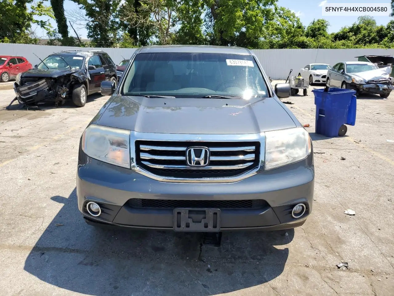 2012 Honda Pilot Ex VIN: 5FNYF4H4XCB004580 Lot: 63078565