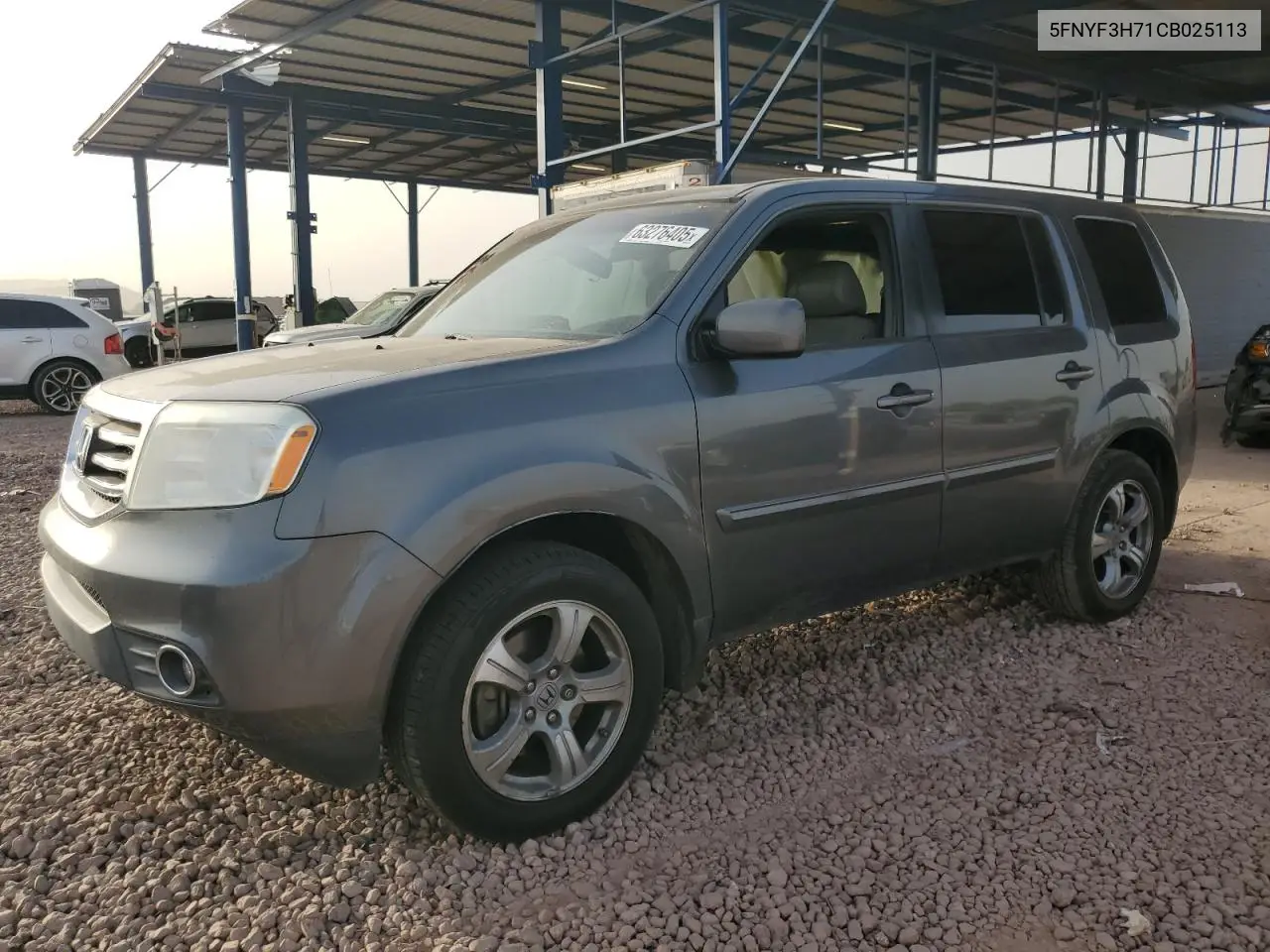 2012 Honda Pilot Exln VIN: 5FNYF3H71CB025113 Lot: 63276405