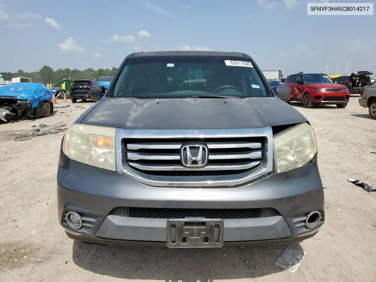 2012 Honda Pilot Ex VIN: 5FNYF3H45CB014217 Lot: 63311585