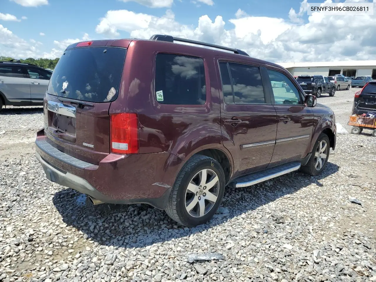 2012 Honda Pilot Touring VIN: 5FNYF3H96CB026811 Lot: 64174215