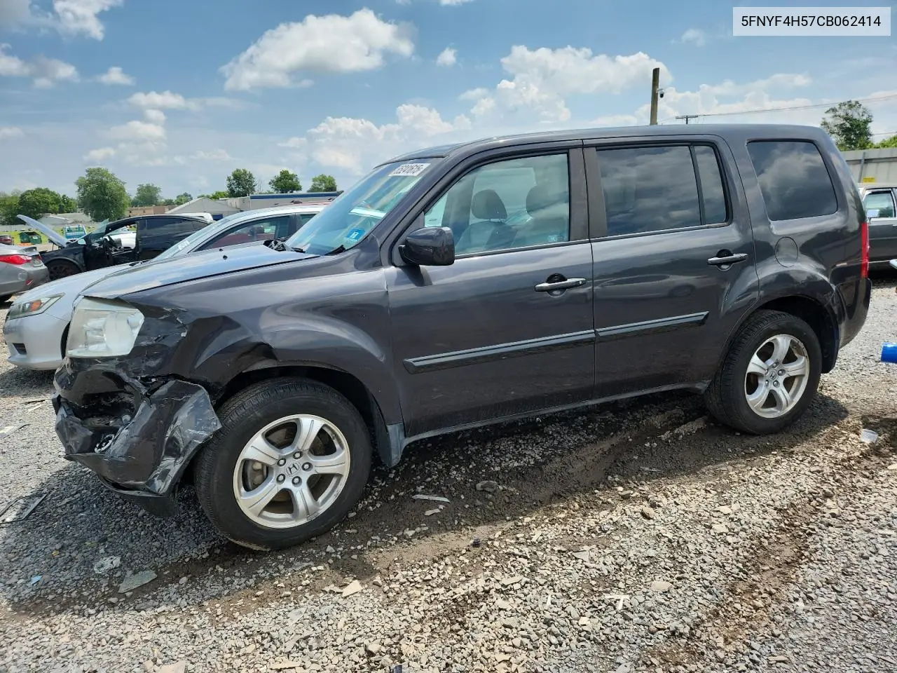2012 Honda Pilot Exl VIN: 5FNYF4H57CB062414 Lot: 65241615