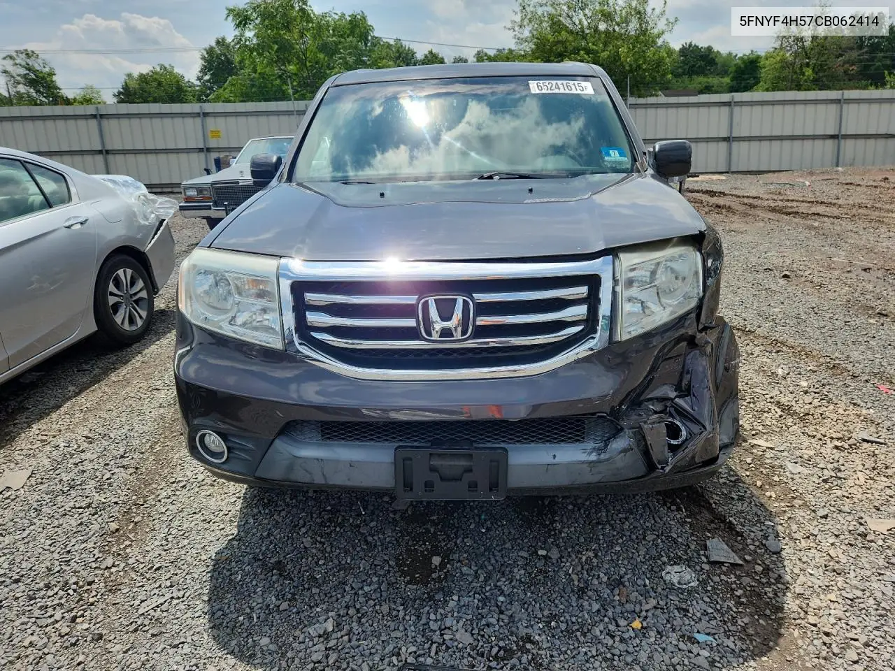 2012 Honda Pilot Exl VIN: 5FNYF4H57CB062414 Lot: 65241615
