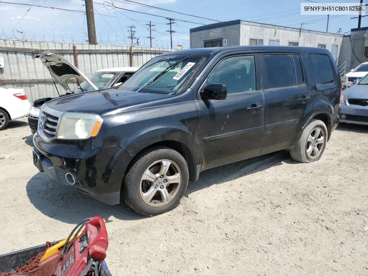 2012 Honda Pilot Exl VIN: 5FNYF3H51CB015258 Lot: 65637775