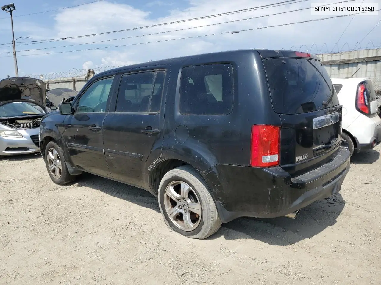 2012 Honda Pilot Exl VIN: 5FNYF3H51CB015258 Lot: 65637775