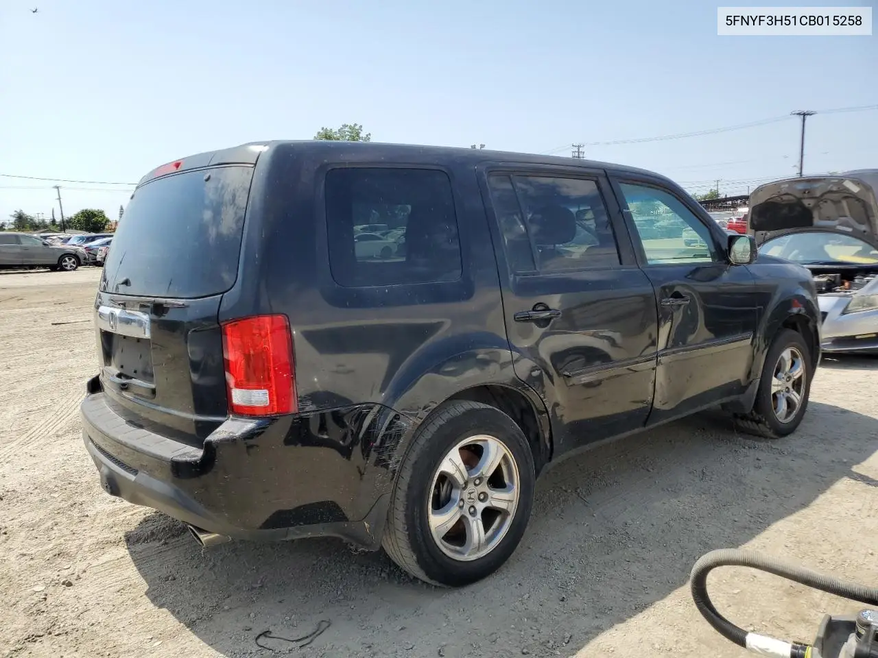 2012 Honda Pilot Exl VIN: 5FNYF3H51CB015258 Lot: 65637775