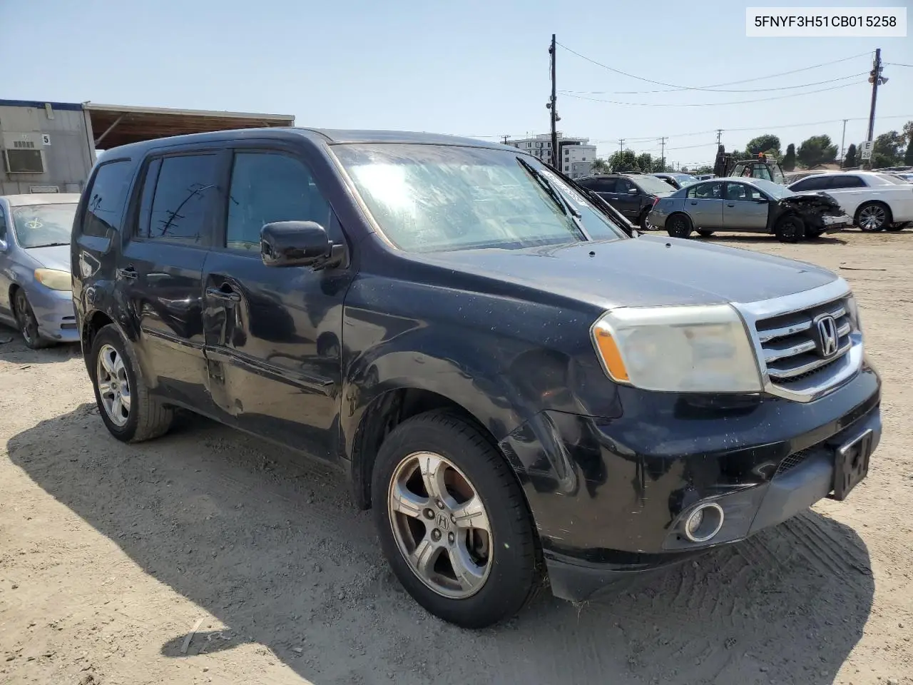 2012 Honda Pilot Exl VIN: 5FNYF3H51CB015258 Lot: 65637775