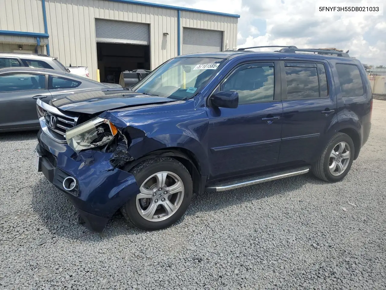 2013 Honda Pilot Exl VIN: 5FNYF3H55DB021033 Lot: 57101585