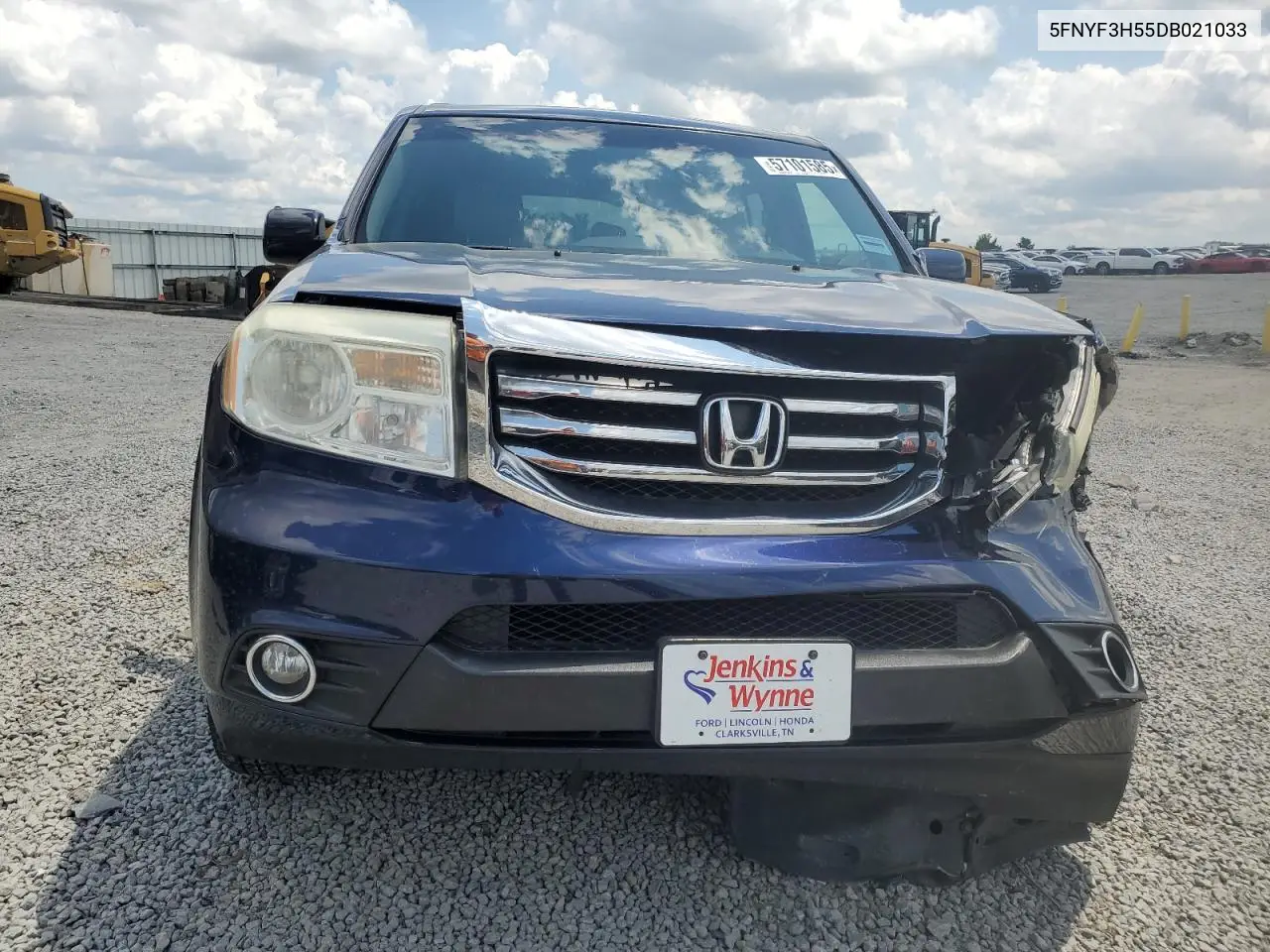 2013 Honda Pilot Exl VIN: 5FNYF3H55DB021033 Lot: 57101585