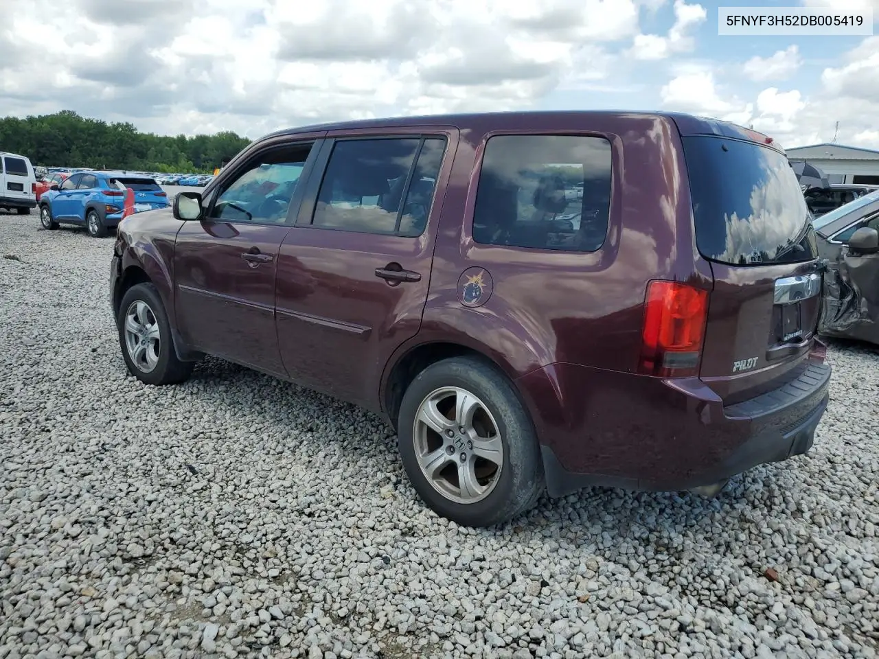 2013 Honda Pilot Exl VIN: 5FNYF3H52DB005419 Lot: 61974015