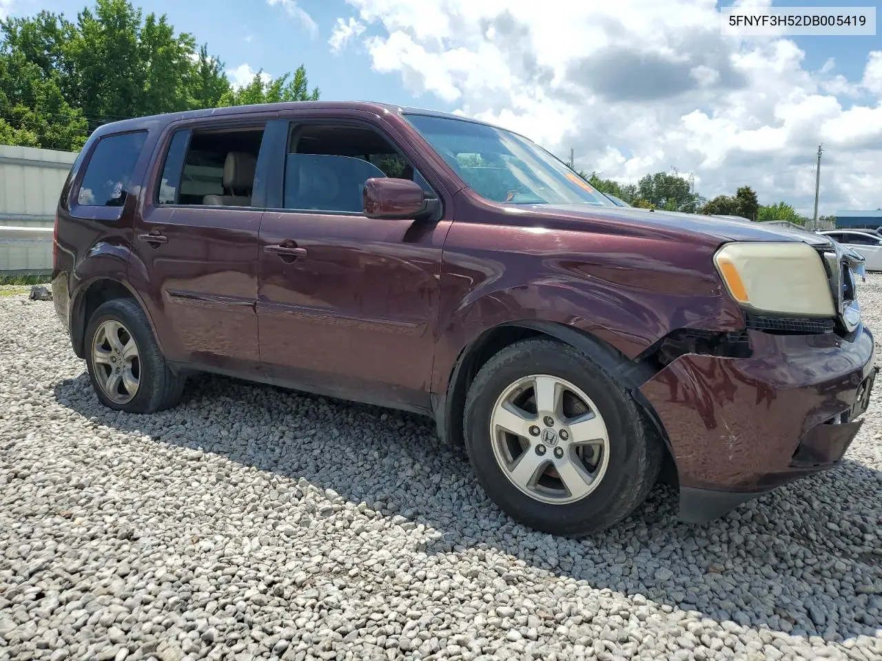 2013 Honda Pilot Exl VIN: 5FNYF3H52DB005419 Lot: 61974015