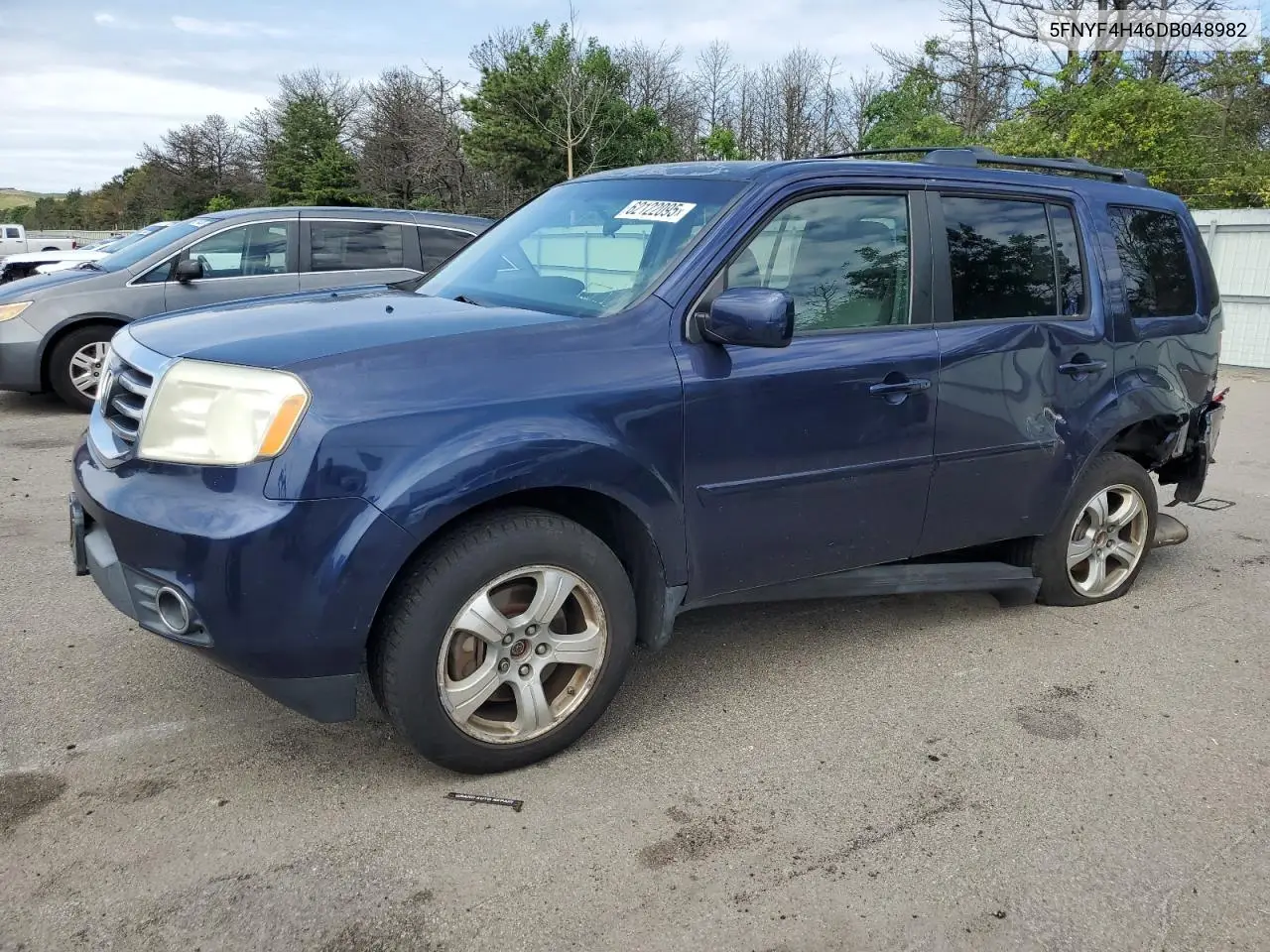 2013 Honda Pilot Ex VIN: 5FNYF4H46DB048982 Lot: 62122095