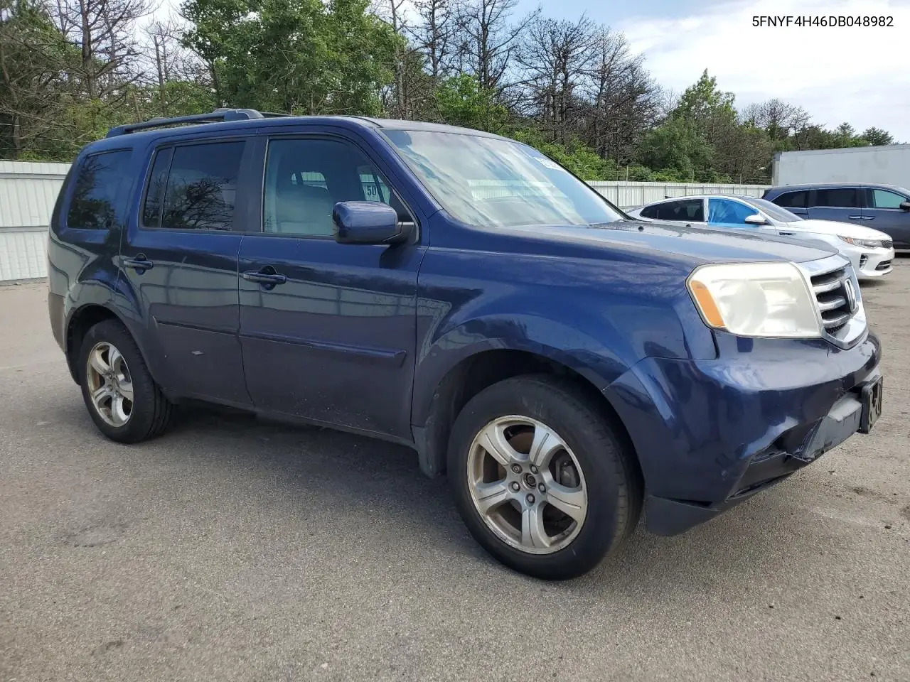 2013 Honda Pilot Ex VIN: 5FNYF4H46DB048982 Lot: 62122095