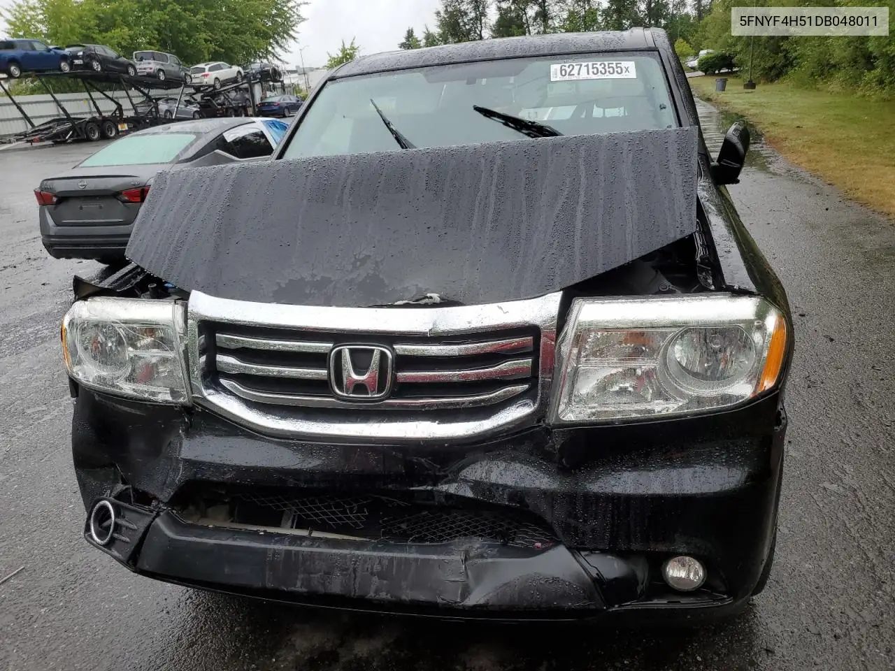 2013 Honda Pilot Exl VIN: 5FNYF4H51DB048011 Lot: 62715355