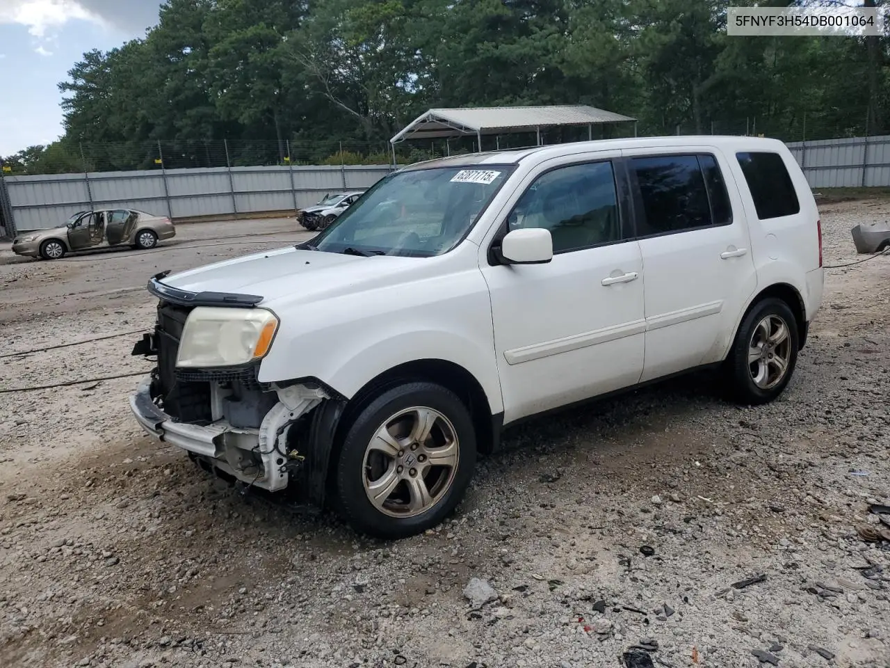 2013 Honda Pilot Exl VIN: 5FNYF3H54DB001064 Lot: 62871715