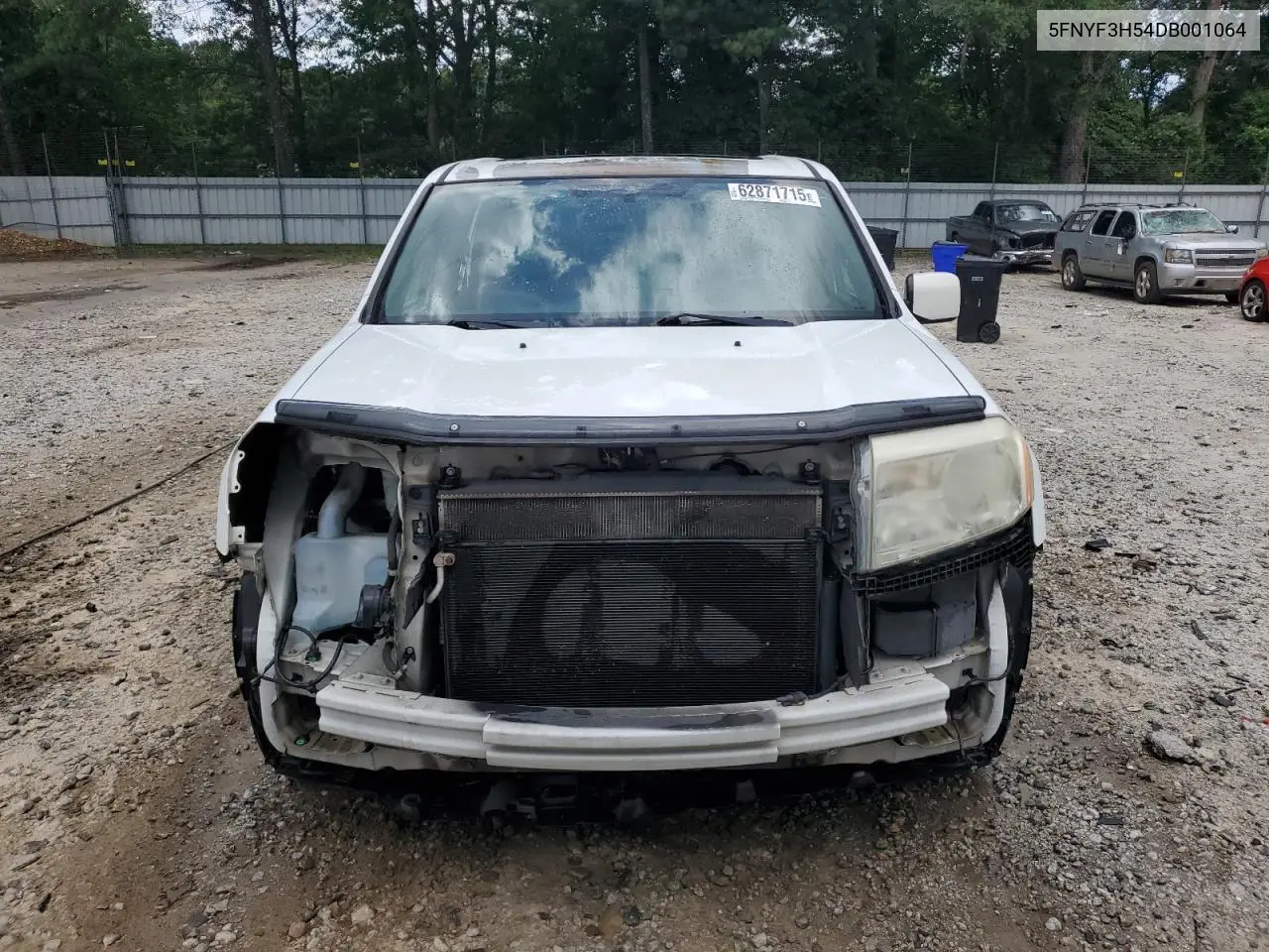 2013 Honda Pilot Exl VIN: 5FNYF3H54DB001064 Lot: 62871715