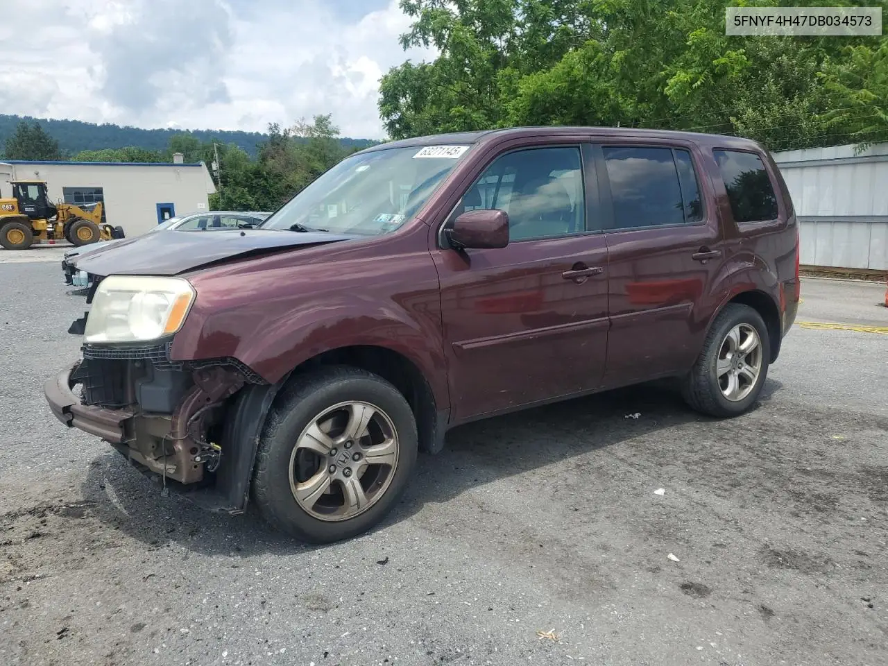 2013 Honda Pilot Ex VIN: 5FNYF4H47DB034573 Lot: 63271145