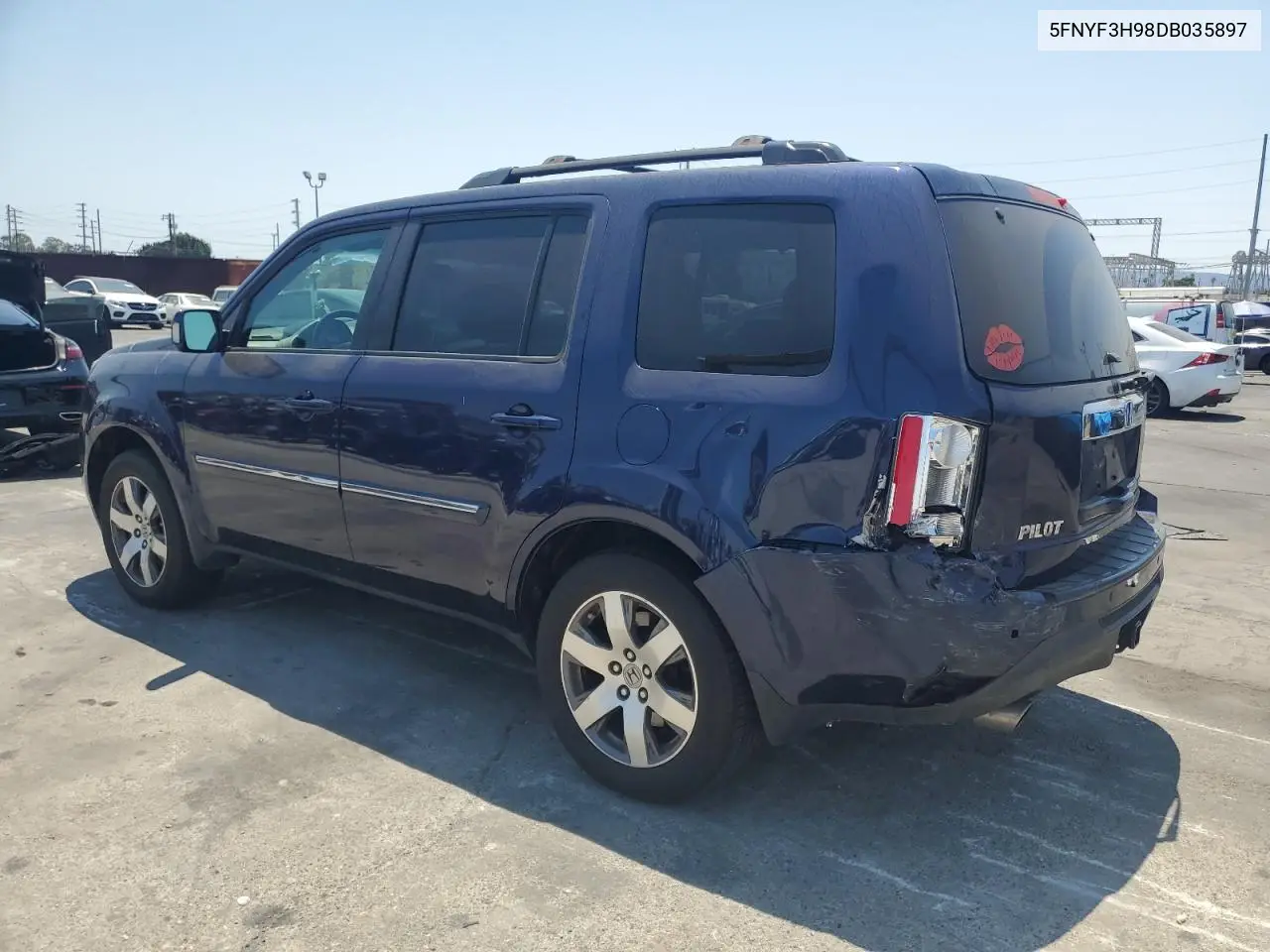2013 Honda Pilot Touring VIN: 5FNYF3H98DB035897 Lot: 64974205