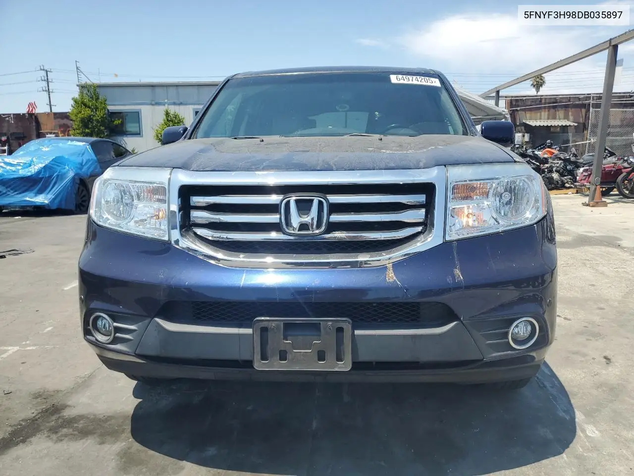 2013 Honda Pilot Touring VIN: 5FNYF3H98DB035897 Lot: 64974205