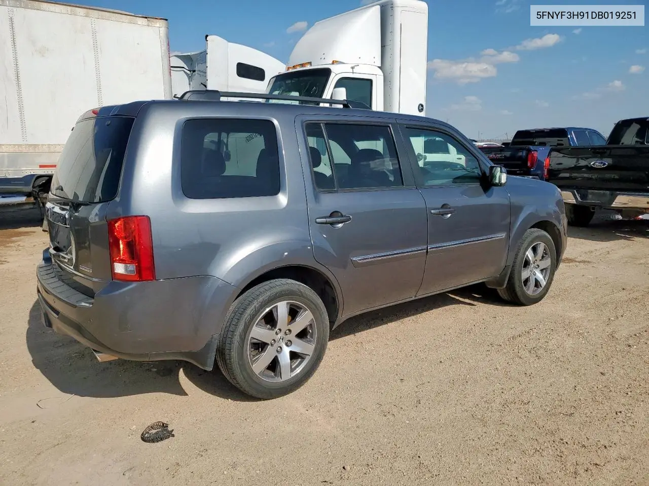 2013 Honda Pilot Touring VIN: 5FNYF3H91DB019251 Lot: 65161085