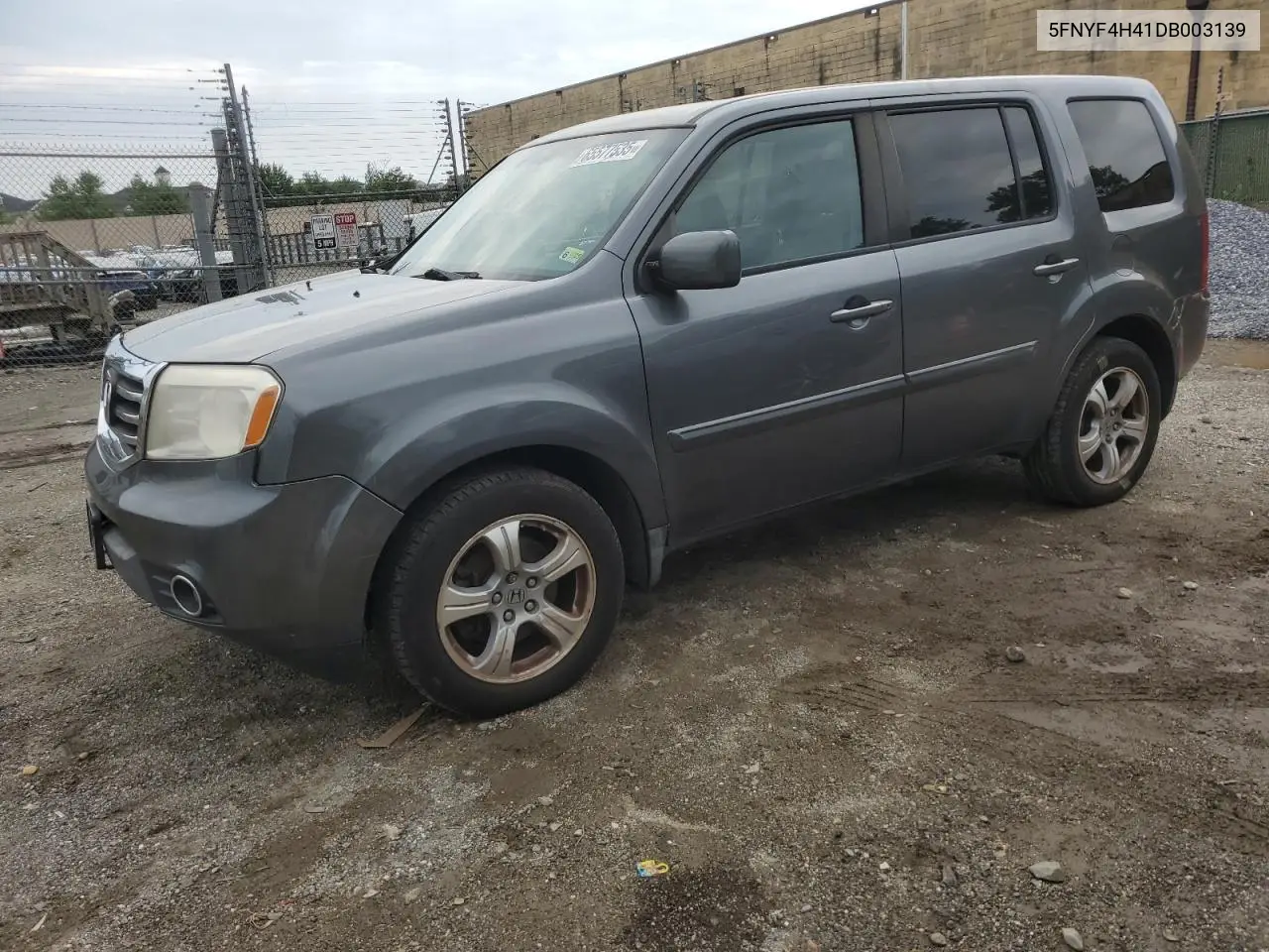 2013 Honda Pilot Ex VIN: 5FNYF4H41DB003139 Lot: 65577535