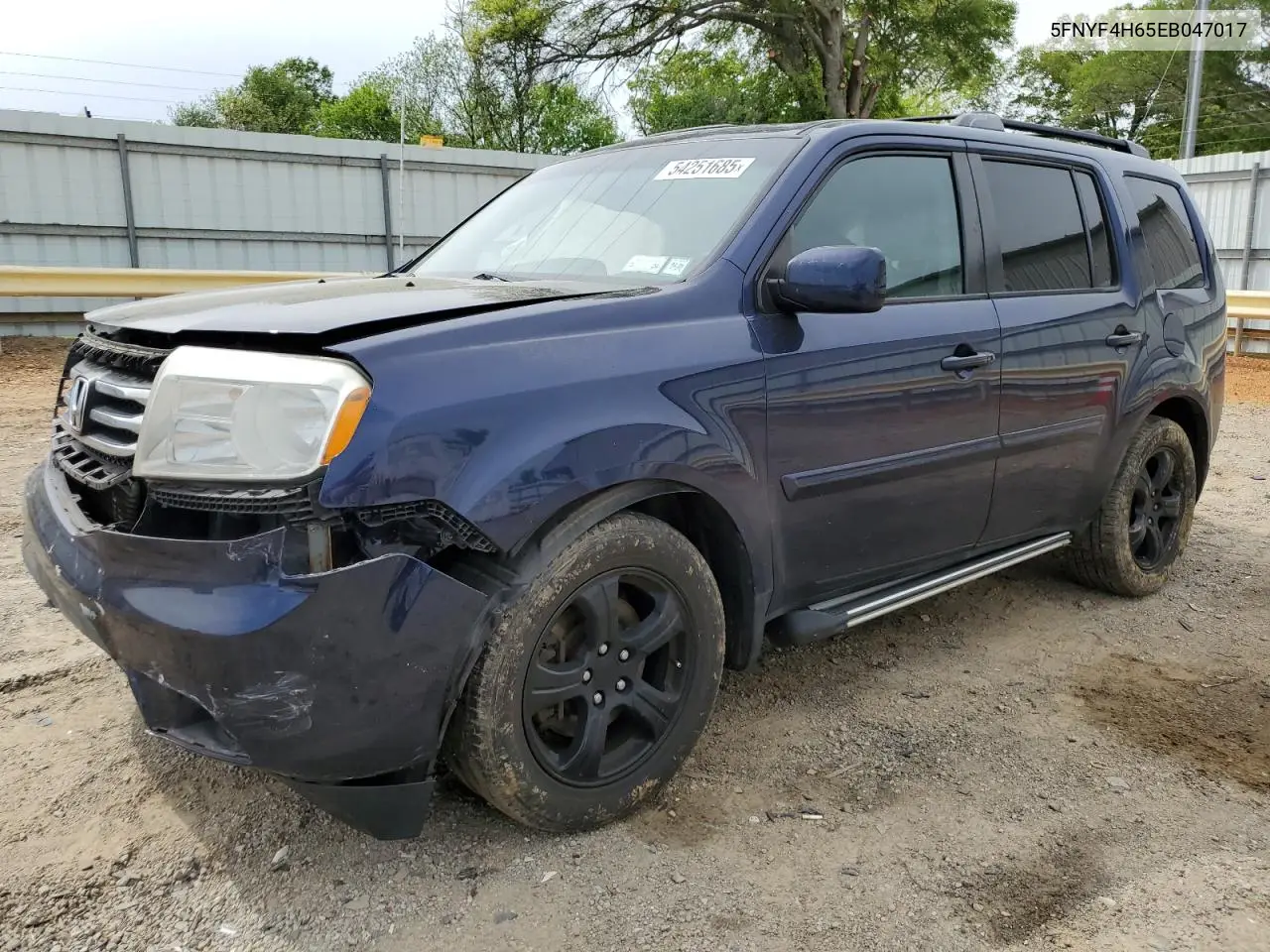 2014 Honda Pilot Exl VIN: 5FNYF4H65EB047017 Lot: 54251685