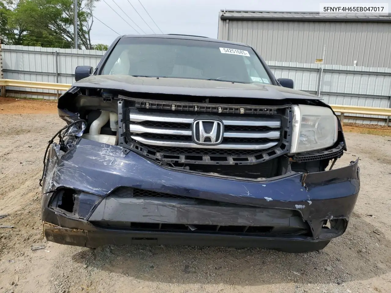 2014 Honda Pilot Exl VIN: 5FNYF4H65EB047017 Lot: 54251685