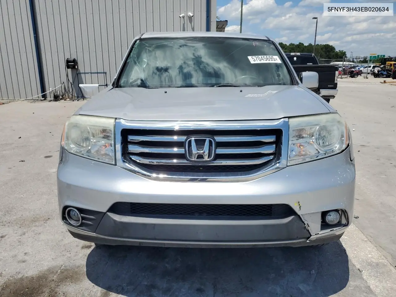 2014 Honda Pilot Ex VIN: 5FNYF3H43EB020634 Lot: 57045695