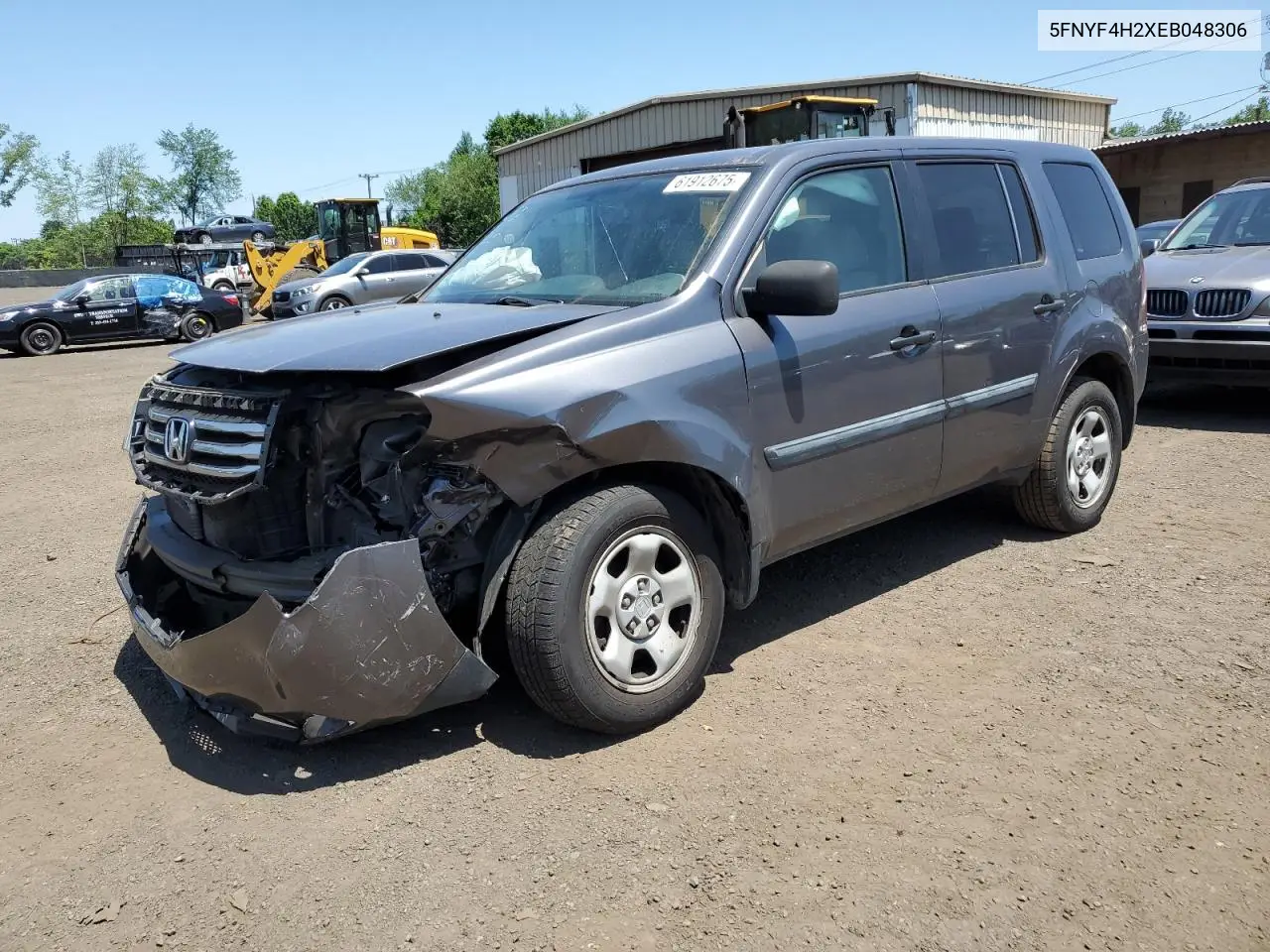 2014 Honda Pilot Lx VIN: 5FNYF4H2XEB048306 Lot: 61912675