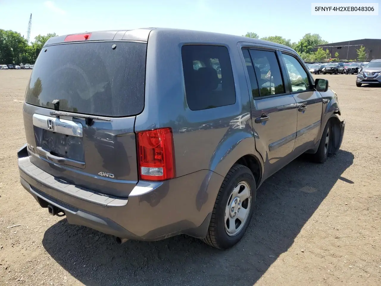 2014 Honda Pilot Lx VIN: 5FNYF4H2XEB048306 Lot: 61912675