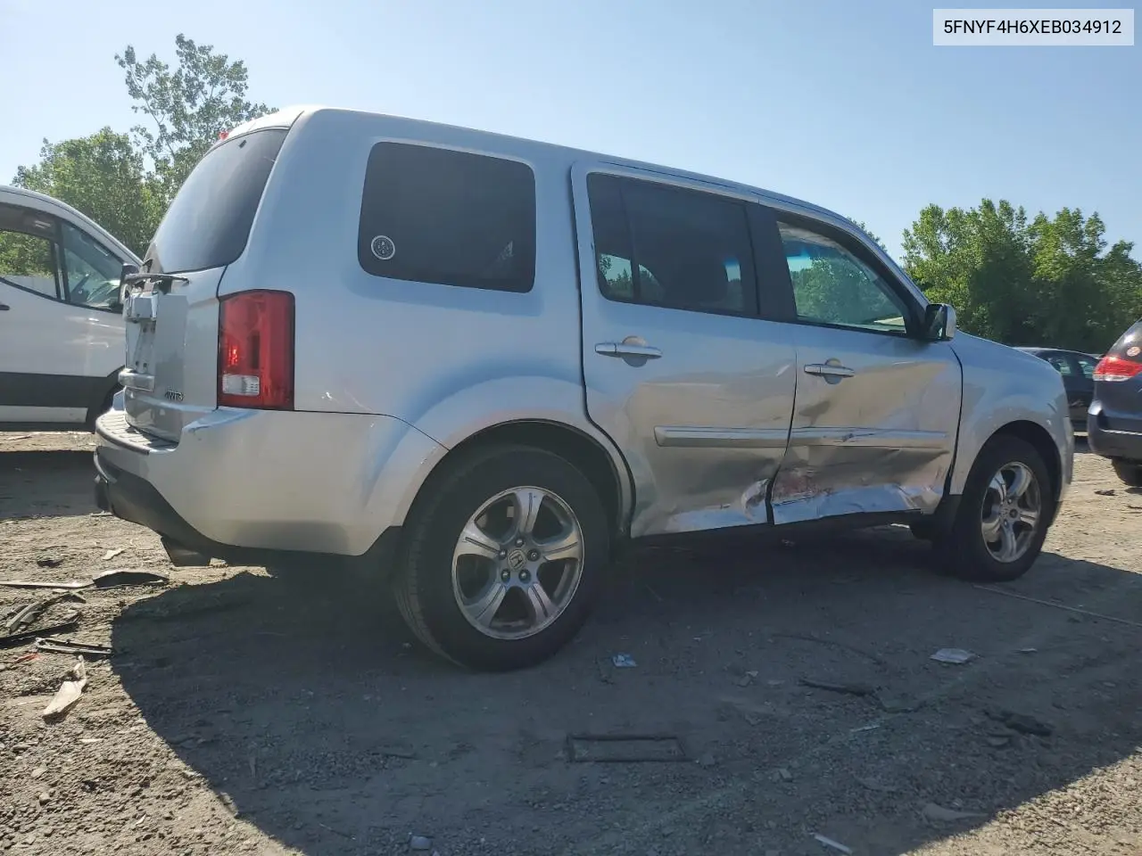 2014 Honda Pilot Exl VIN: 5FNYF4H6XEB034912 Lot: 62274135