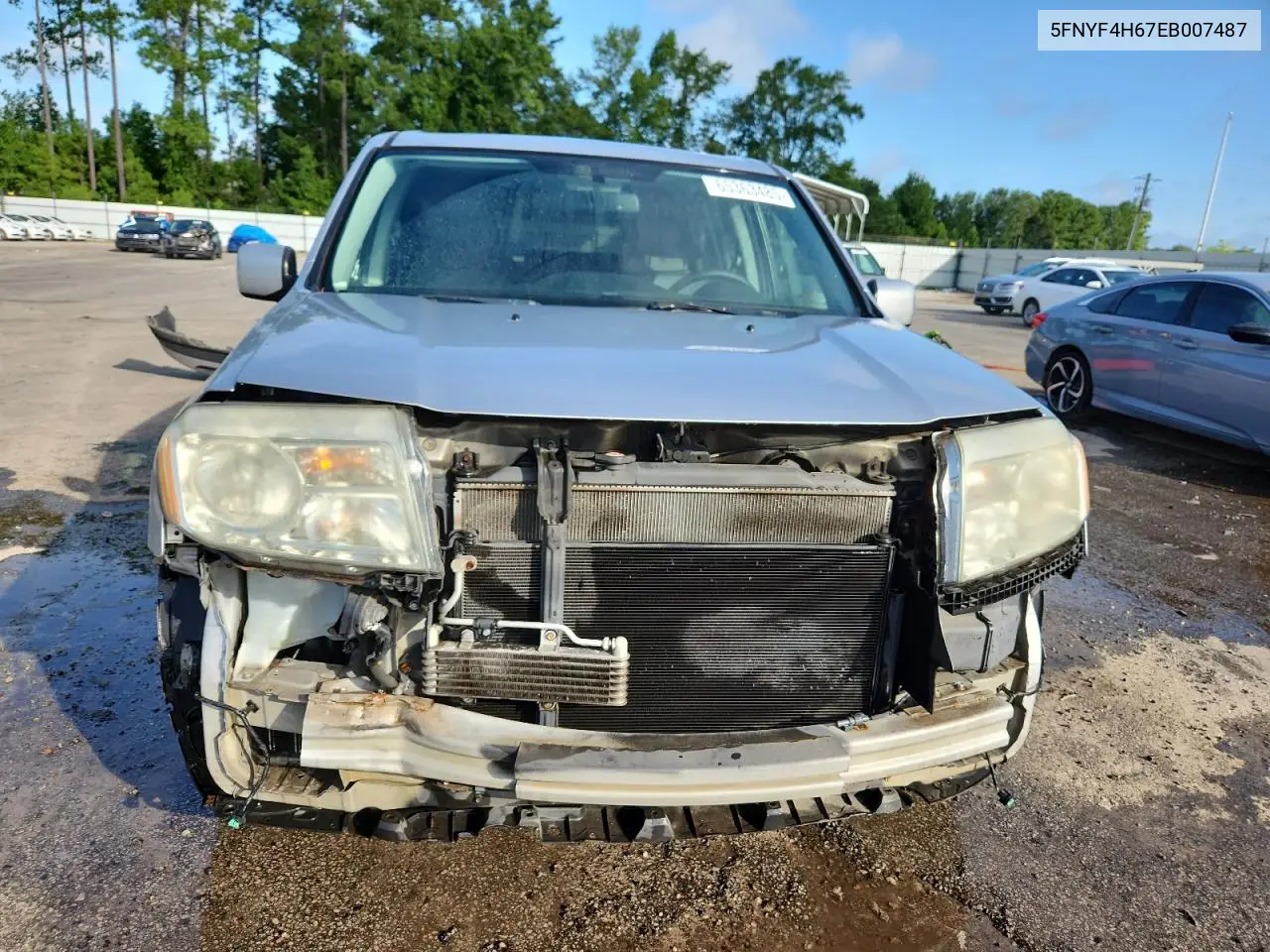 2014 Honda Pilot Exl VIN: 5FNYF4H67EB007487 Lot: 65363485