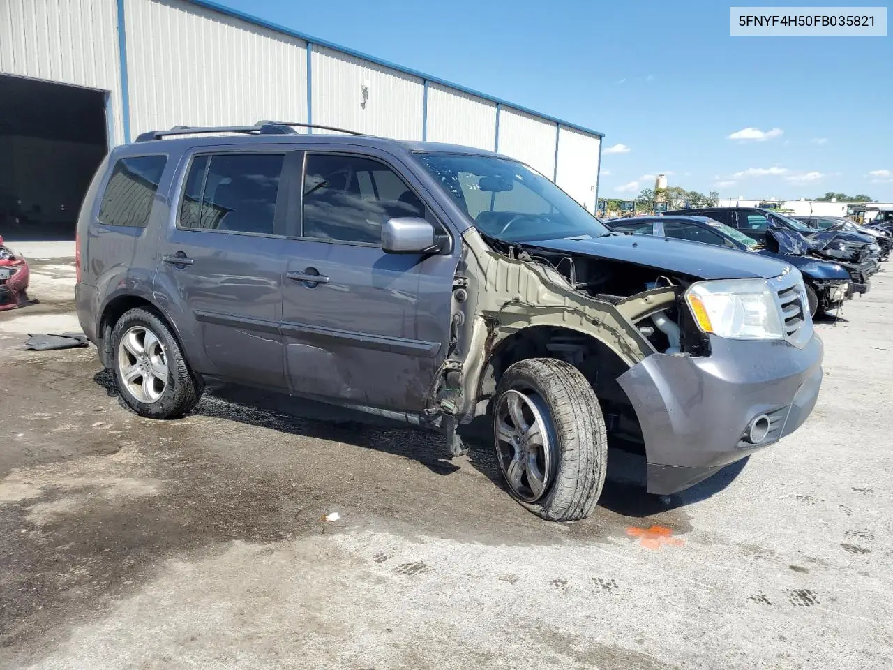 2015 Honda Pilot Exl VIN: 5FNYF4H50FB035821 Lot: 48776235