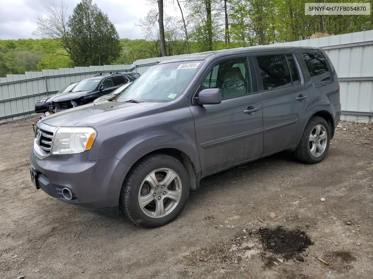2015 Honda Pilot Exln VIN: 5FNYF4H77FB054870 Lot: 56543955