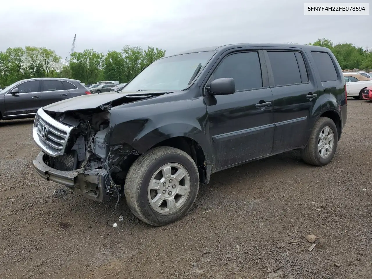2015 Honda Pilot Lx VIN: 5FNYF4H22FB078594 Lot: 56546155
