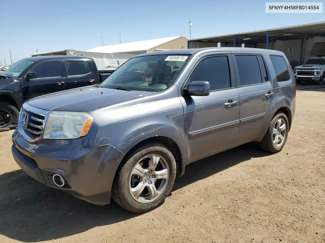 2015 Honda Pilot Exl VIN: 5FNYF4H58FB014554 Lot: 56959075