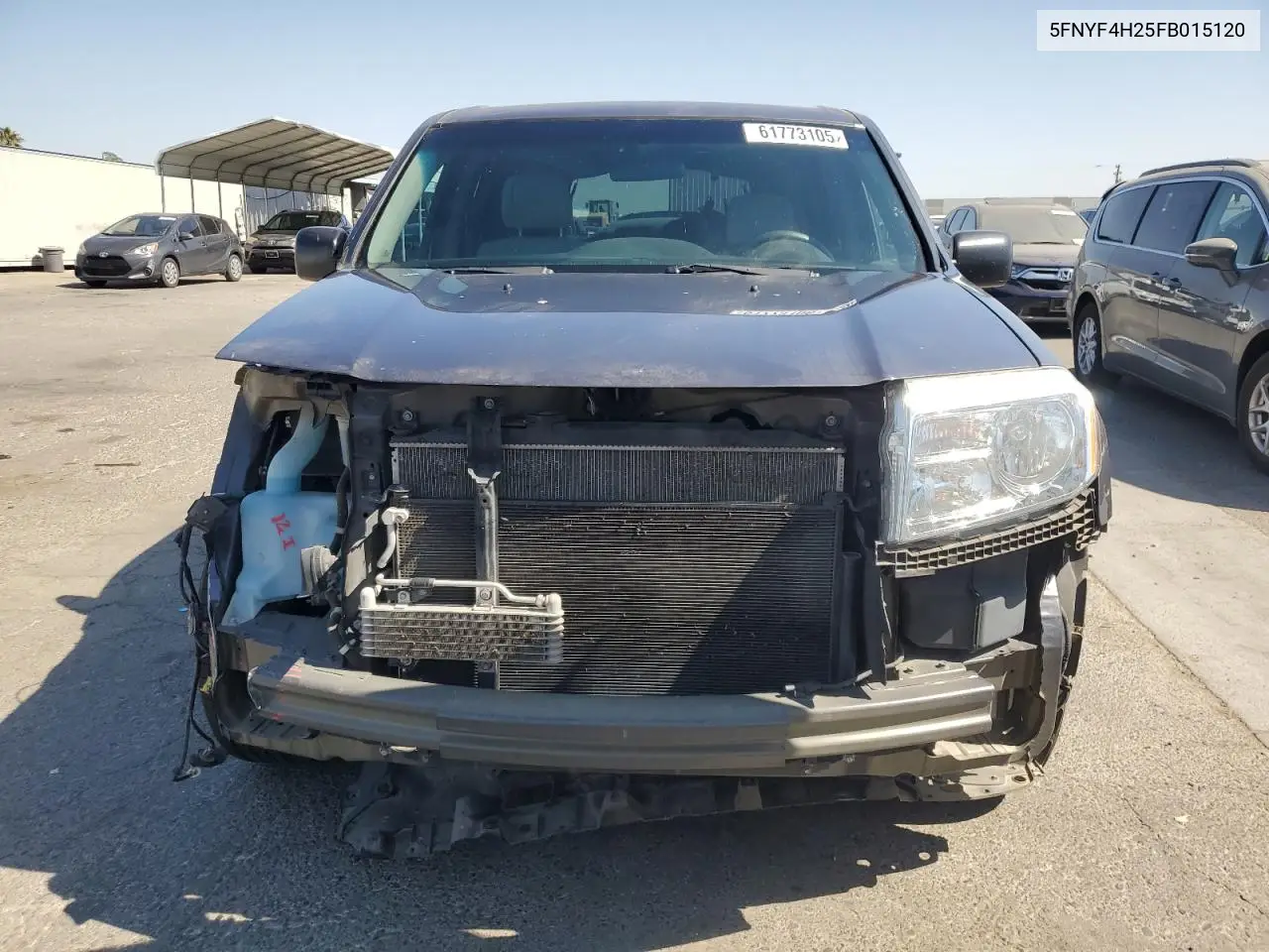 2015 Honda Pilot Lx VIN: 5FNYF4H25FB015120 Lot: 61773105