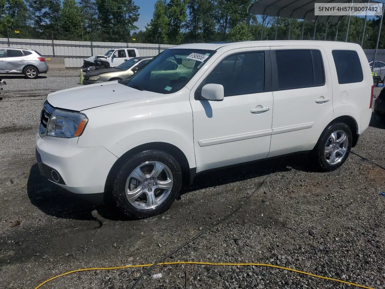 2015 Honda Pilot Exl VIN: 5FNYF4H57FB007482 Lot: 61909555